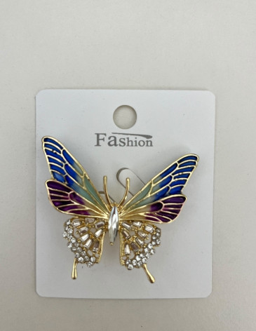Vintage & Zarif Tasarım Mine & Zirkon Taş Detaylı Broş Koleksiyonu